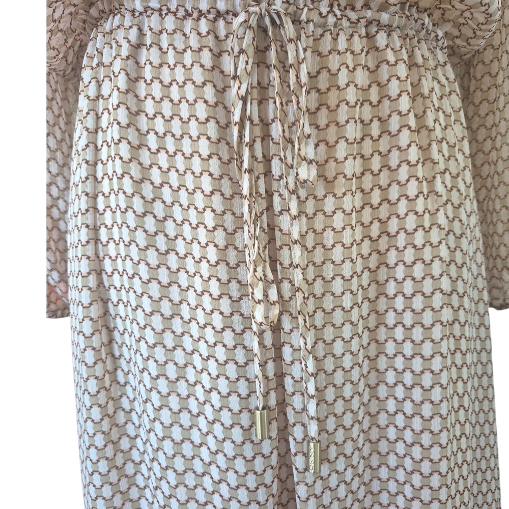 DKNY Printed Peasant Maxi Dress Sz L - Picture 9 of 10